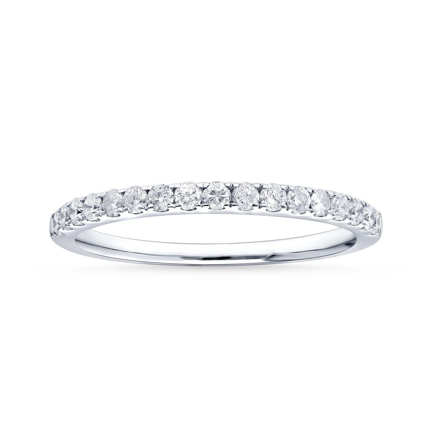 KR103023W - 14K White Gold Wedding Band