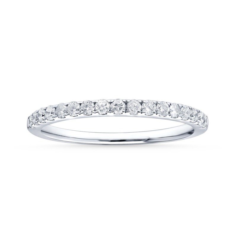 KR103023W - 14K White Gold Wedding Band