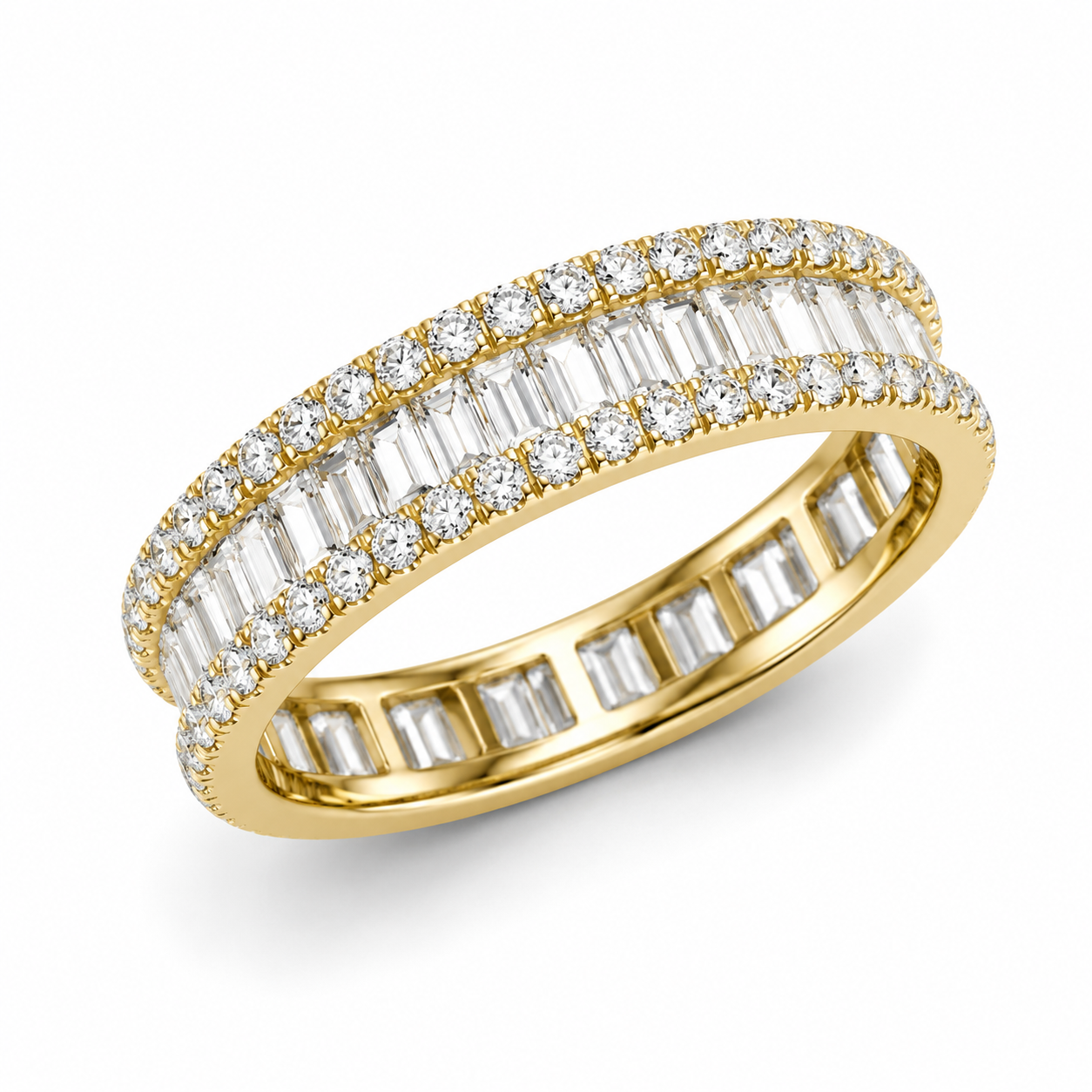 KR103462BY-8-Yellow Gold Anniversary Ring