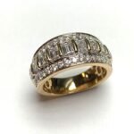 KR104529GY - 14K Yellow Gold Gents Ring