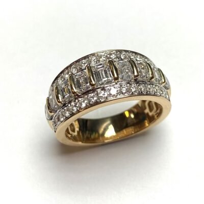 KR104529GY - 14K Yellow Gold Gents Ring