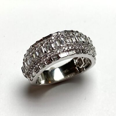 KR104531GW - 14K White Gold Gents Ring