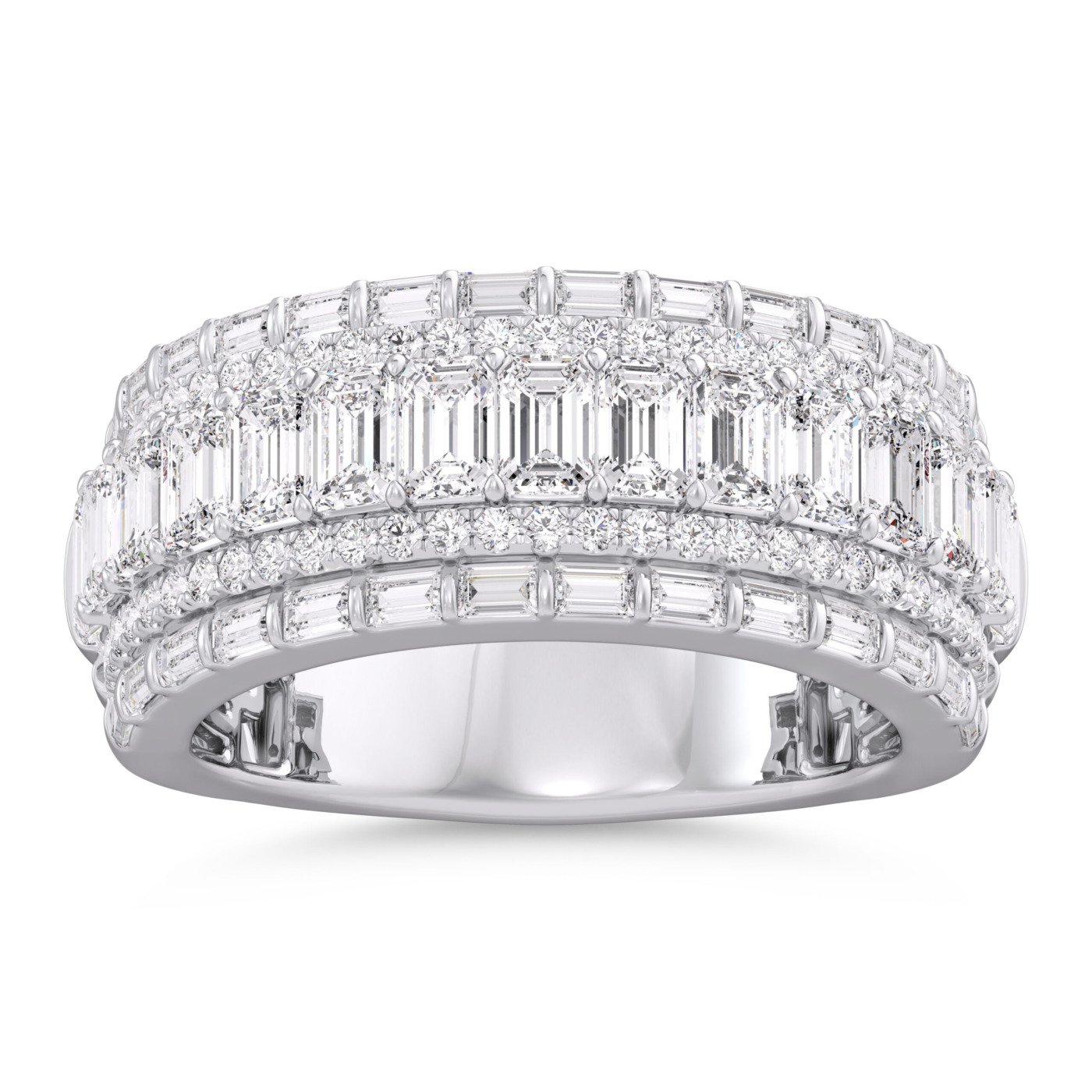 KR104531GW - 14K White Gold Gents Ring