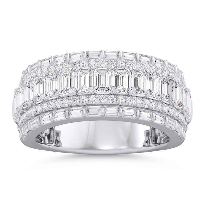 KR104531GW - 14K White Gold Gents Ring