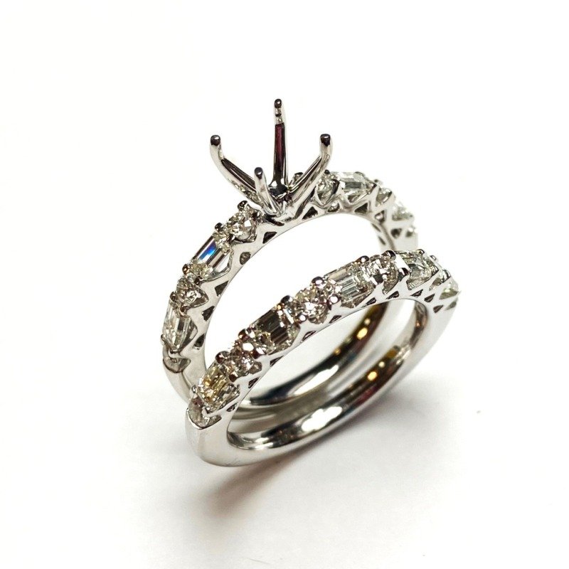 KR104666BSMTW1 - 14K White Gold Semi Mount Ring