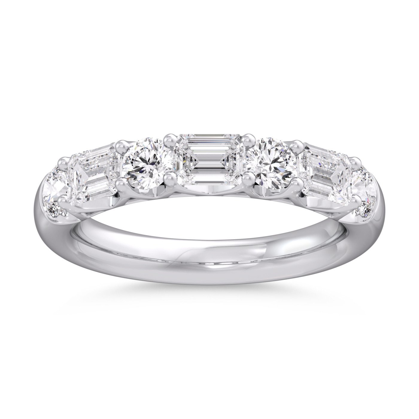 KR104667W - 14K White Gold Wedding Band