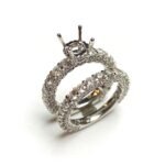 KR104684SMTW - 14K White Gold Semi Mount Ring