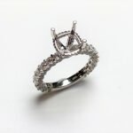 KR104685SMW - 14K White Gold Semi Mount Ring