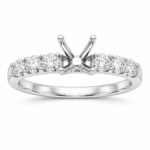 KR104701BSMTW-14K White Gold Bridal Set Ring