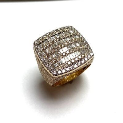 KR105119GY - 14K Yellow Gold Gents Ring