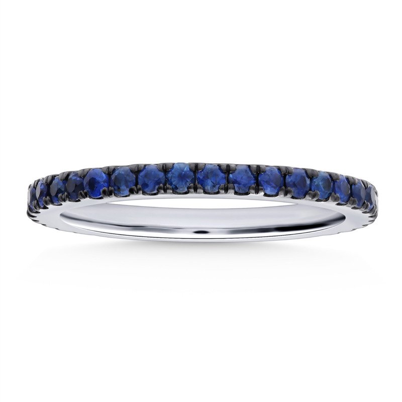 KR103027ASBW - 14K White Gold Colored Stone Ring
