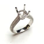 KR105647SMW - 14K White Gold Semi Mount Ring