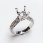 KR105654SMW - 14K White Gold Semi Mount Ring