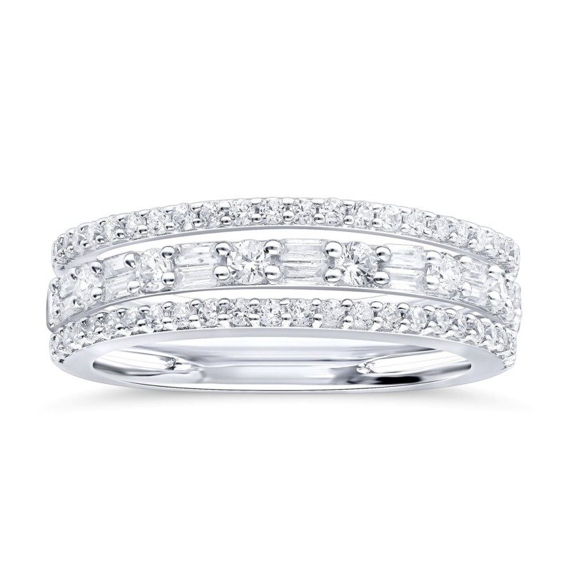KR105805W - 14K White Gold Anniversary Ring