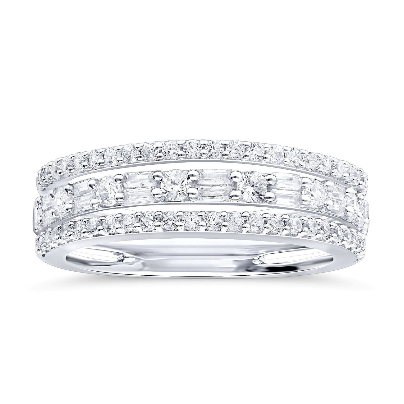 KR105805W - 14K White Gold Anniversary Ring