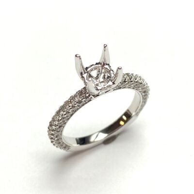 KR106064AW - 14K White Gold Semi Mount Ring