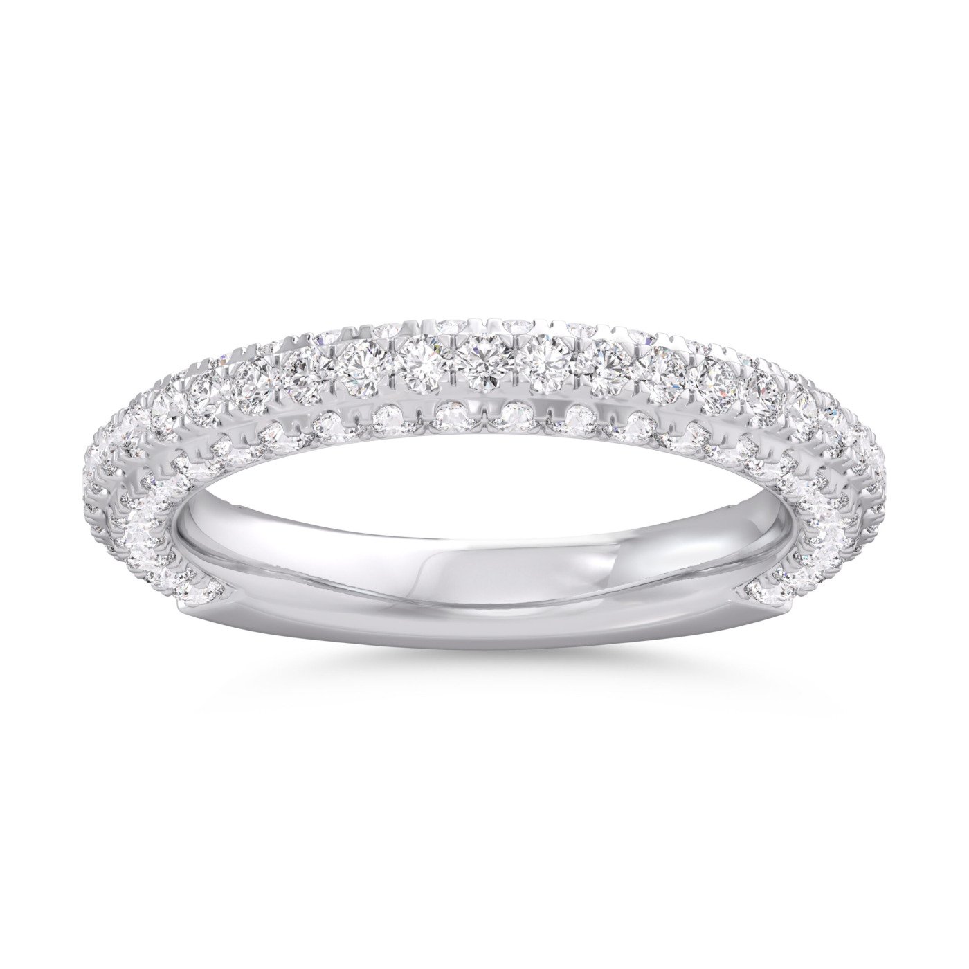 KR106180W - 14K White Gold Wedding Band
