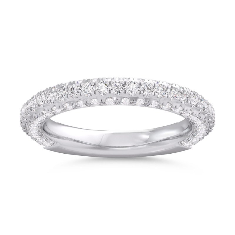 KR106180W - 14K White Gold Wedding Band