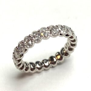 KR106237W-8 - 14K White Gold Eternity Band
