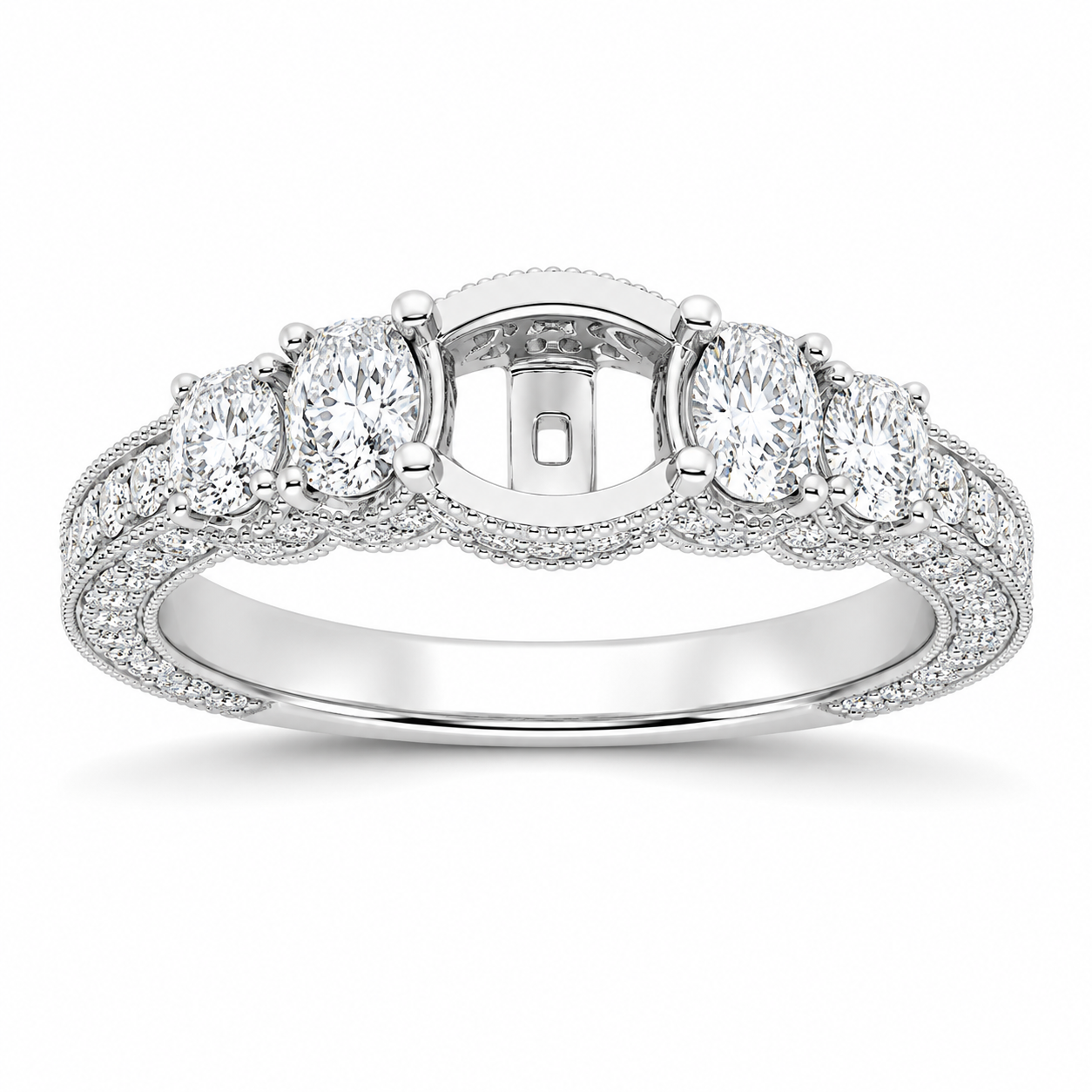 KR106321LSWBH-14K White Gold Engagement Ring