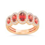 KR106735RBP - 14K Rose Gold Colored Stone Ring