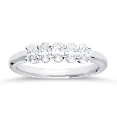 KR106888W - 14K White Gold Anniversary Ring