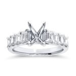 KR107021W - 14K White Gold Semi Mount Ring