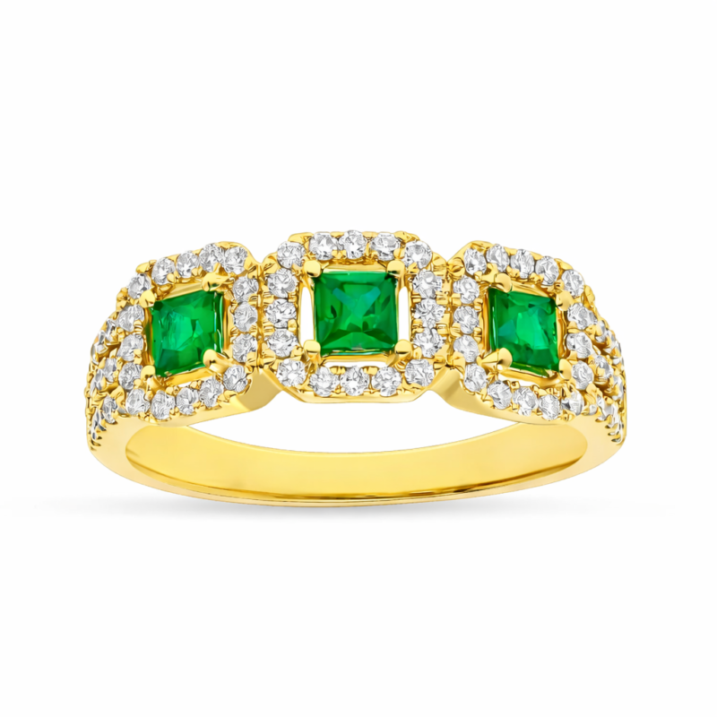 KR602107EMY - 14K Yellow Gold Colored Stone Ring