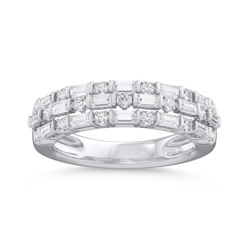 KR602540W - 14K White Gold Anniversary Ring
