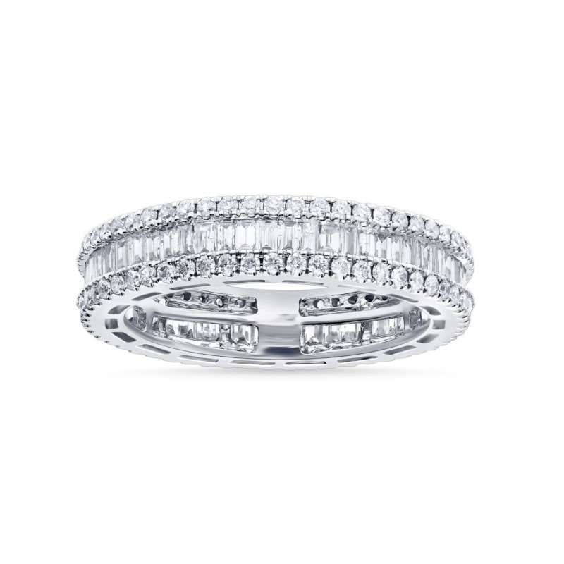 KR603668W-8 - 14K White Gold Eternity Band