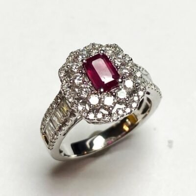 KR604840BRBW - 14K White Gold Ring