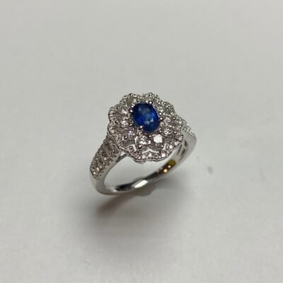 KR604842BSBW - 14K White Gold Ring
