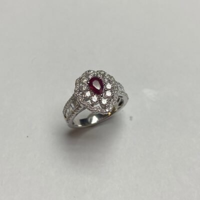 KR604843BRBW - 14K White Gold Ring