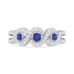 KR606391SBW - 14K White Gold Ring