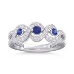KR606391SBW - 14K White Gold Ring
