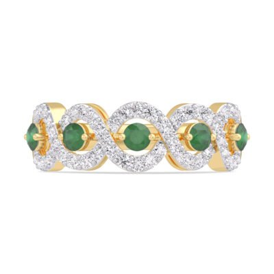 KR606392EMY - 14K Yellow Gold Colored Stone Ring