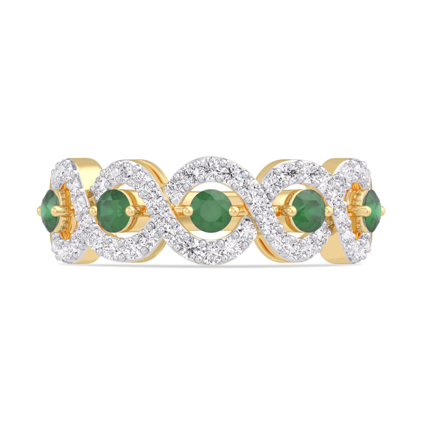 KR606392EMY - 14K Yellow Gold Colored Stone Ring