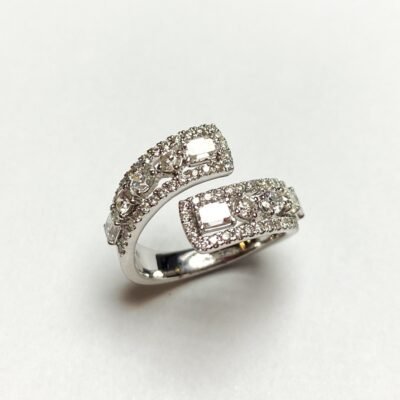 KR608390W - 14K White Gold Ring