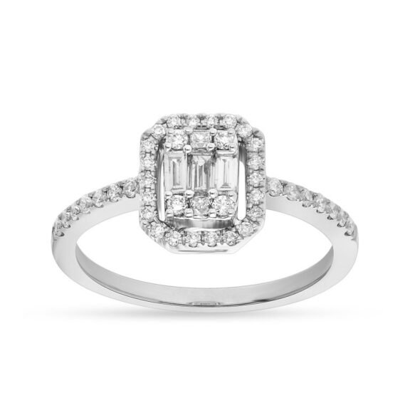 KR700100W1 - 14K White Gold Ring