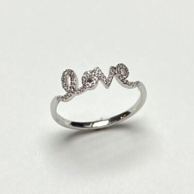 LR10057AW - 14K White Gold Ring