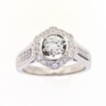 UB8494LSW-BH - 14K White Gold Engagement Ring