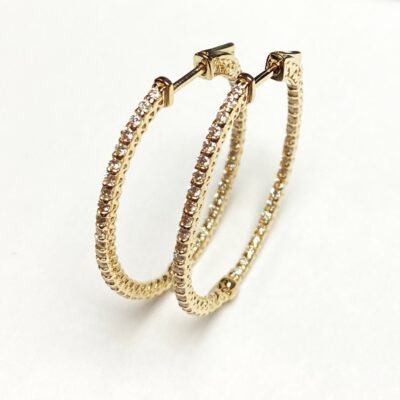MJ0337-1CEY23 - 14K Yellow Gold Hoop Earrings