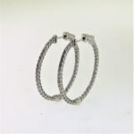 MJ0338-1CEW55 - 14K White Gold Hoop Earrings