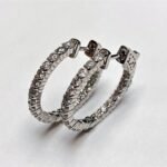 MJ0340CE42X06-55W - 14K White Gold Hoop Earrings