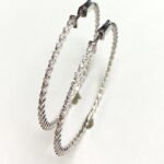 MJ0640-2CEW23 - 14K White Gold Hoop Earrings