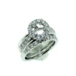 MJ0873RW - 14K White Gold Semi Mount Ring