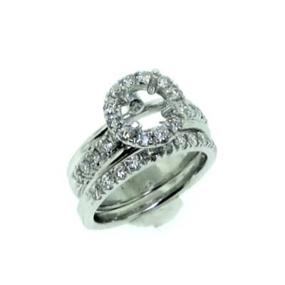 MJ0873RW - 14K White Gold Semi Mount Ring