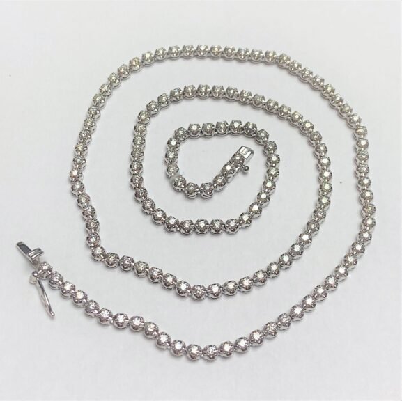 NCROWN117X025W18 - 14K White Gold Necklace