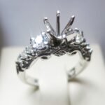 ON50583SMW - 14K White Gold Semi Mount Ring