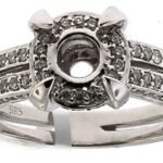 OP09R3357 - 14K White Gold Semi Mount Ring